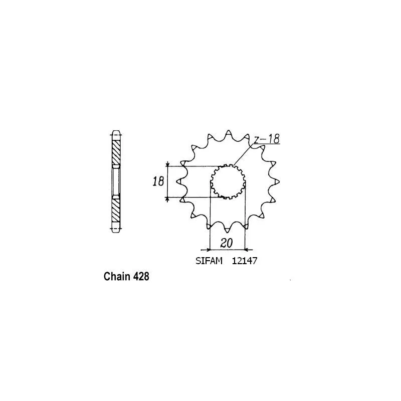 Pignon Gn 125 92-96 Pignon Gn 125 92-96