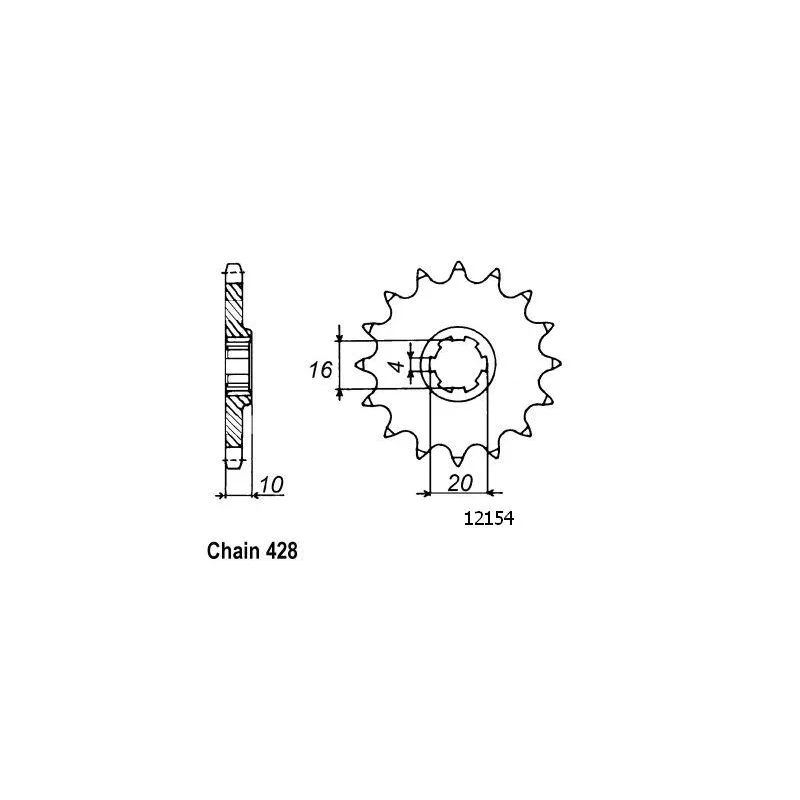 Pignon Gn 125 96-98 Pignon Gn 125 96-98