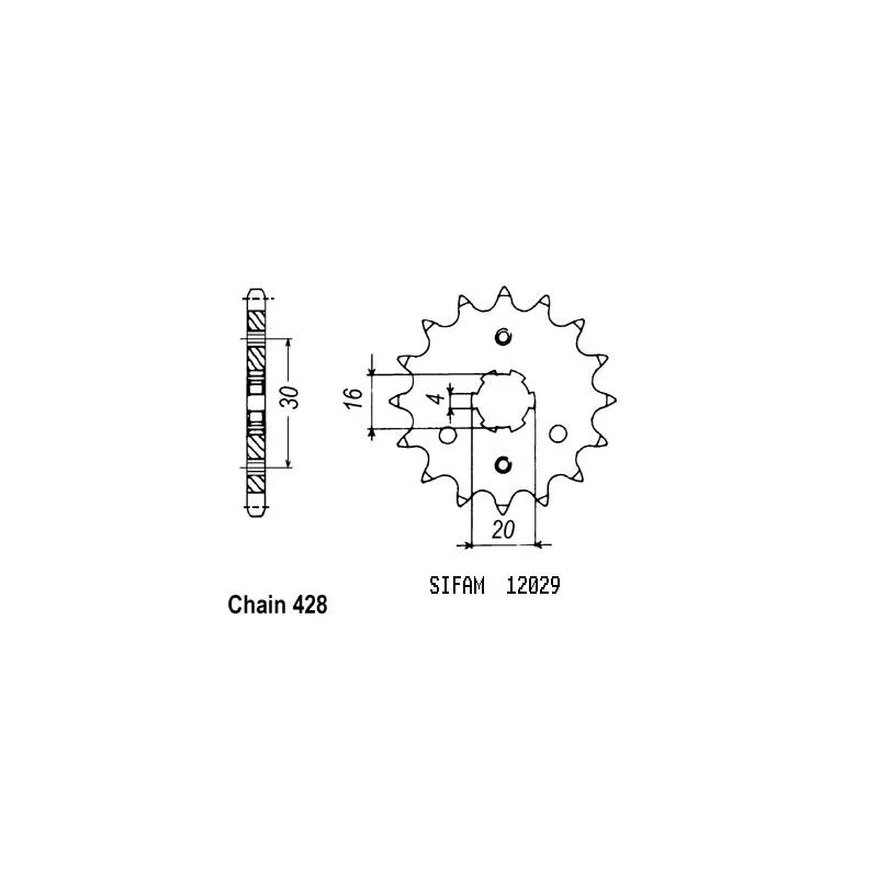 Pignon Kmx 125 86-98 Pignon Kmx 125 86-98