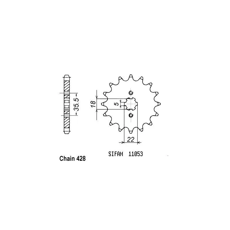 Pignon Yamaha Tw 125 99
