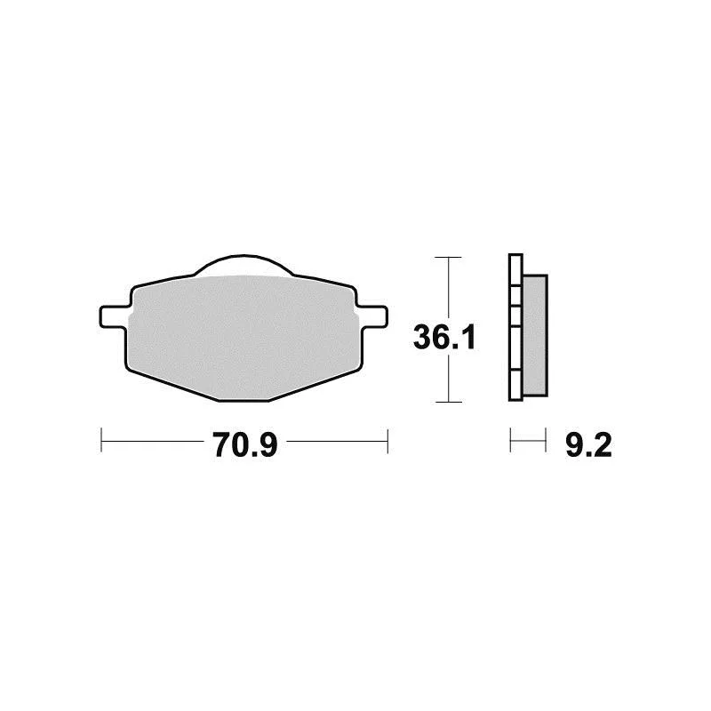 Plaquette metal fritte R90 Plaquette metal fritte R90