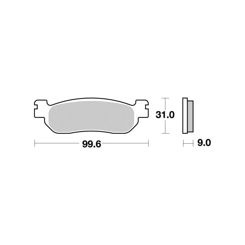Plaquette metal fritte R90