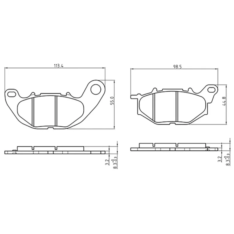 Plaquette metal fritte R90