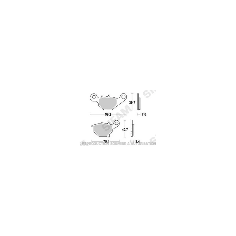 Plaquette metal fritte R90