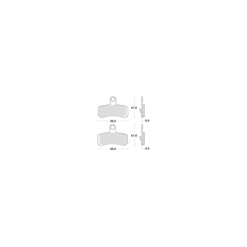 Plaquette metal fritte R90