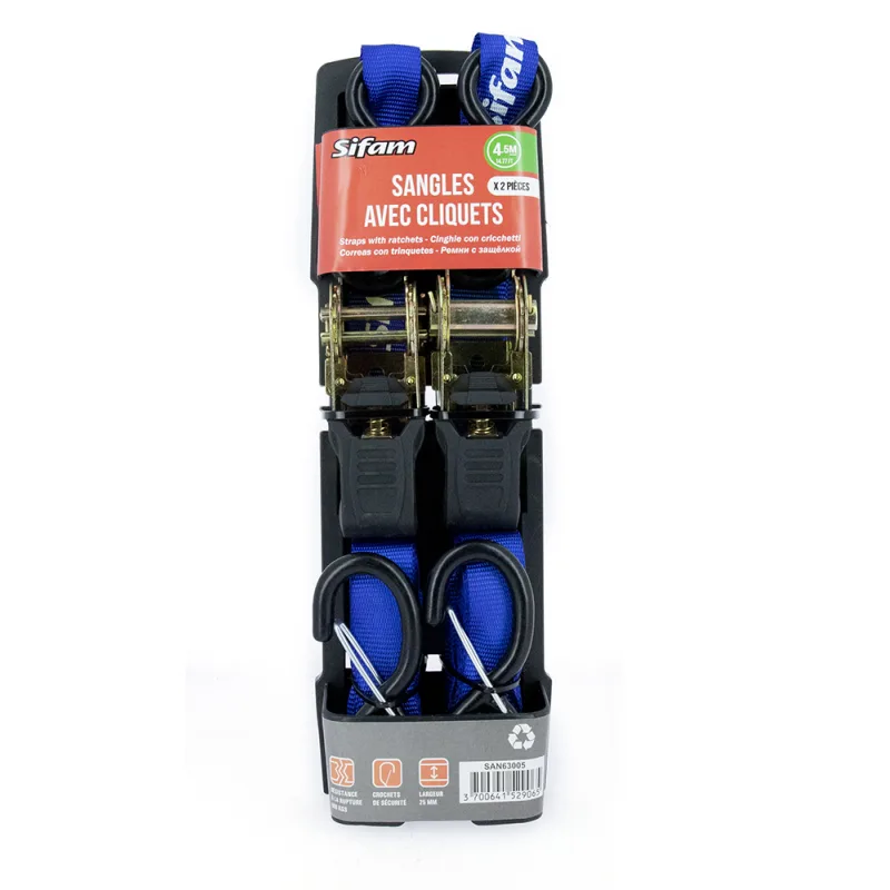 Sangle 2pcs Avec Cliquets