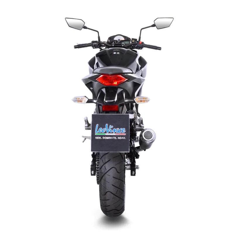 SBK LV-10 BLACK KAWASAKI NINJA 250/300 R - Z 250/300/ABS SLIP-ON