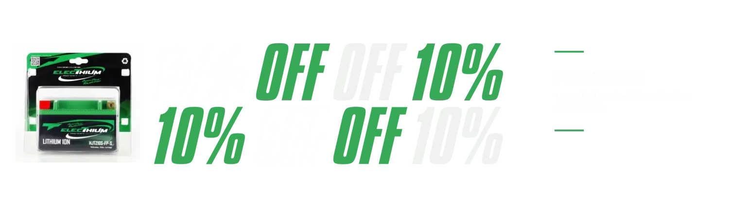 Grande promotion sur les batteries lithium pour moto et scooter