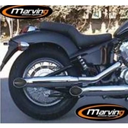 Pot VT 600 SHADOW Ligne Complète Legend Silencieux Turn Out Chromés Pot VT 600 SHADOW Ligne Complète Legend Silencieux Turn Out Chromés