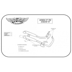 Pot VT 750 SHADOW 1997 Ligne Complète Legend Silencieux Turn Out Chromés Pot VT 750 SHADOW 1997 Ligne Complète Legend Silencieux Turn Out Chromés