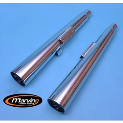 Silencieux Marvi Z400J/Z500 Chromés Silencieux Marvi Z400J/Z500 Chromés