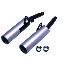 Silencieux Rond XJ 600 Rond Ø100 Noirs Revêtement Alu Silencieux Rond XJ 600 Rond Ø100 Noirs Revêtement Alu