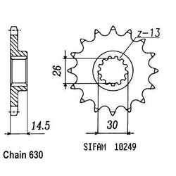 Pignon Cbx 1000 Z 79-80 Pignon Cbx 1000 Z 79-80