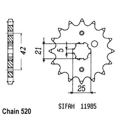 Pignon Sr 250 91-98 Pignon Sr 250 91-98