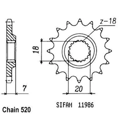 Pignon 125 Rm 92-00 Pignon 125 Rm 92-00