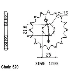 Pignon Rg 250 Gamma 85-88 Pignon Rg 250 Gamma 85-88