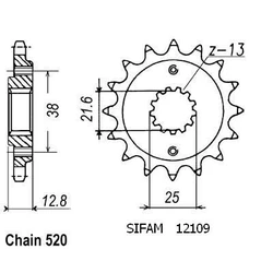 Pignon Klx 650 R 93-97 Pignon Klx 650 R 93-97
