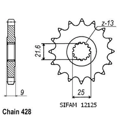 Pignon Sr 500 91-95 Pignon Sr 500 91-95