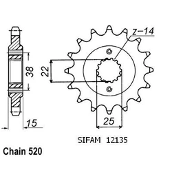 Pignon Ducati 907 Paso I.E 92 Pignon Ducati 907 Paso I.E 92
