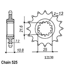 Pignon Tdm 850 96-00 Pignon Tdm 850 96-00