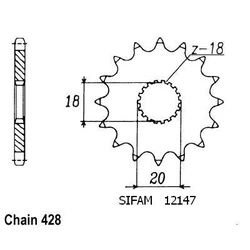 Pignon Gn 125 92-96 Pignon Gn 125 92-96