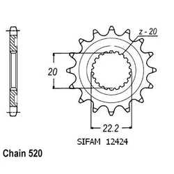 Pignon Yamaha Yzf/Wrf 250 01-0 Pignon Yamaha Yzf/Wrf 250 01-0