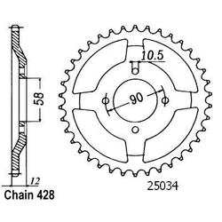 Couronne Nx 125 Italie 89-98 Couronne Nx 125 Italie 89-98