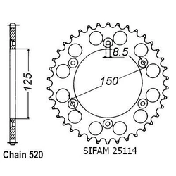 Couronne Ktm Alu Couronne Ktm Alu