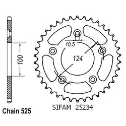 Couronne Ducati 999 R/S 03- Couronne Ducati 999 R/S 03-