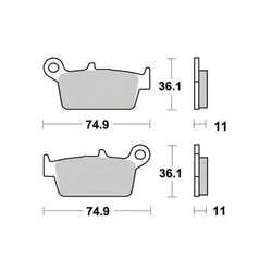 Plaquette de frein Organique Eco-Friction Route Plaquette de frein Organique Eco-Friction Route