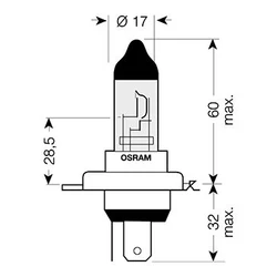 Ampoule H4 Cool Blue - 12V 60/55W P43t Ampoule H4 Cool Blue - 12V 60/55W P43t