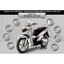 Kit Carrosserie SH125/150 Noir Kit Carrosserie SH125/150 Noir