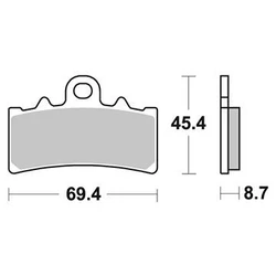 Plaquette de frein Perftec Métal Fritté haute performance Plaquette de frein Perftec Métal Fritté haute performance
