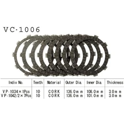 Kit Disques d'Embrayage Garnis Cbr900 Rr 1998/1999 Kit Disques d'Embrayage Garnis Cbr900 Rr 1998/1999