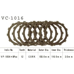Kit Disques d'Embrayage Garnis Cross Cr250/500 1990/2002 Kit Disques d'Embrayage Garnis Cross Cr250/500 1990/2002