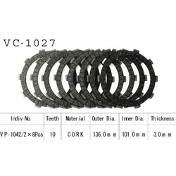Kit Disques d'Embrayage Garnis Vfr800 Fi 2000/2002 Kit Disques d'Embrayage Garnis Vfr800 Fi 2000/2002
