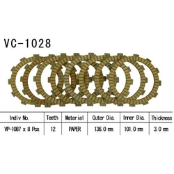 Kit Disques d'Embrayage Garnis Cross Cr125 R 2000/2002 Kit Disques d'Embrayage Garnis Cross Cr125 R 2000/2002