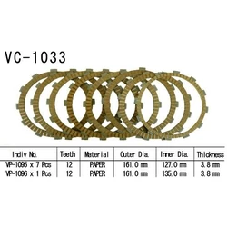 Kit Disques d'Embrayage Garnis Gl1800 Gold Wind 2001/2002 Kit Disques d'Embrayage Garnis Gl1800 Gold Wind 2001/2002