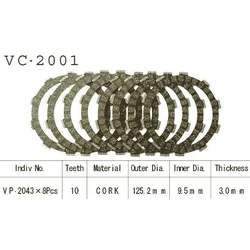 Kit Disques d'Embrayage Garnis Tzr 125 R 1992/1999 Kit Disques d'Embrayage Garnis Tzr 125 R 1992/1999