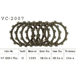 Kit Disques d'Embrayage Garnis Cross Tzr 250 1987/1992 Kit Disques d'Embrayage Garnis Cross Tzr 250 1987/1992