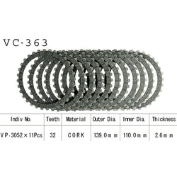 Kit Disques d'Embrayage Garnis Gsx-R 1100 W 1986/1998 Kit Disques d'Embrayage Garnis Gsx-R 1100 W 1986/1998