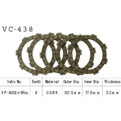 Kit Disques d'Embrayage Garnis Cross Kx80 C/E 1981/1984 Kit Disques d'Embrayage Garnis Cross Kx80 C/E 1981/1984