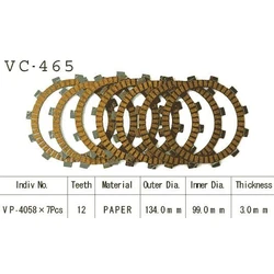 Kit Disques d'Embrayage Garnis Kx125 E1/E2 1986/1987 Kit Disques d'Embrayage Garnis Kx125 E1/E2 1986/1987