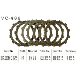 Kit Disques d'Embrayage Garnis Cross Kx125 96 2005 Kit Disques d'Embrayage Garnis Cross Kx125 96 2005