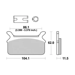 Plaquette de frein Vesrah Métal Fritté Plaquette de frein Vesrah Métal Fritté