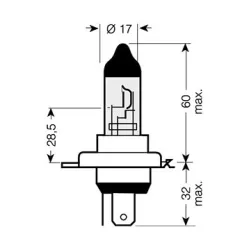 Ampoule H4 - 12V 60/55W P43t Ampoule H4 - 12V 60/55W P43t