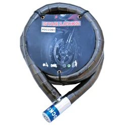 Antivol Câble Articulé Ø22mm x 1m50 Gaine Fumée Antivol Câble Articulé Ø22mm x 1m50 Gaine Fumée