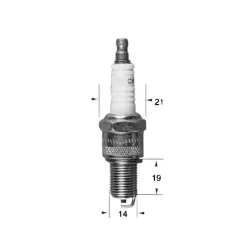Bougie RN2C Ø14mm Culot: 19mm Bougie RN2C Ø14mm Culot: 19mm