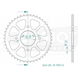 Couronne Acier 45 Dents Couronne Acier 45 Dents