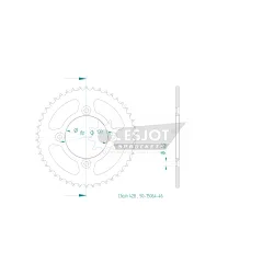 Couronne Acier 46 Dents